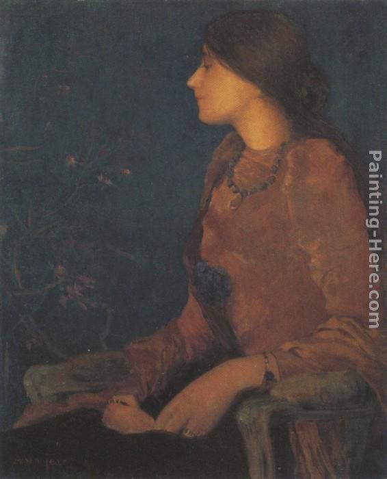 Portrait of Thadee Caroline Jacquet painting - Edmond Francois Aman-Jean Portrait of Thadee Caroline Jacquet art painting